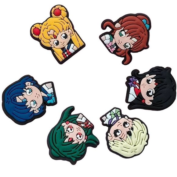 Sailor Moon Croc Charm 6 PC Croc Charm Jibitz - Picture 1 of 9